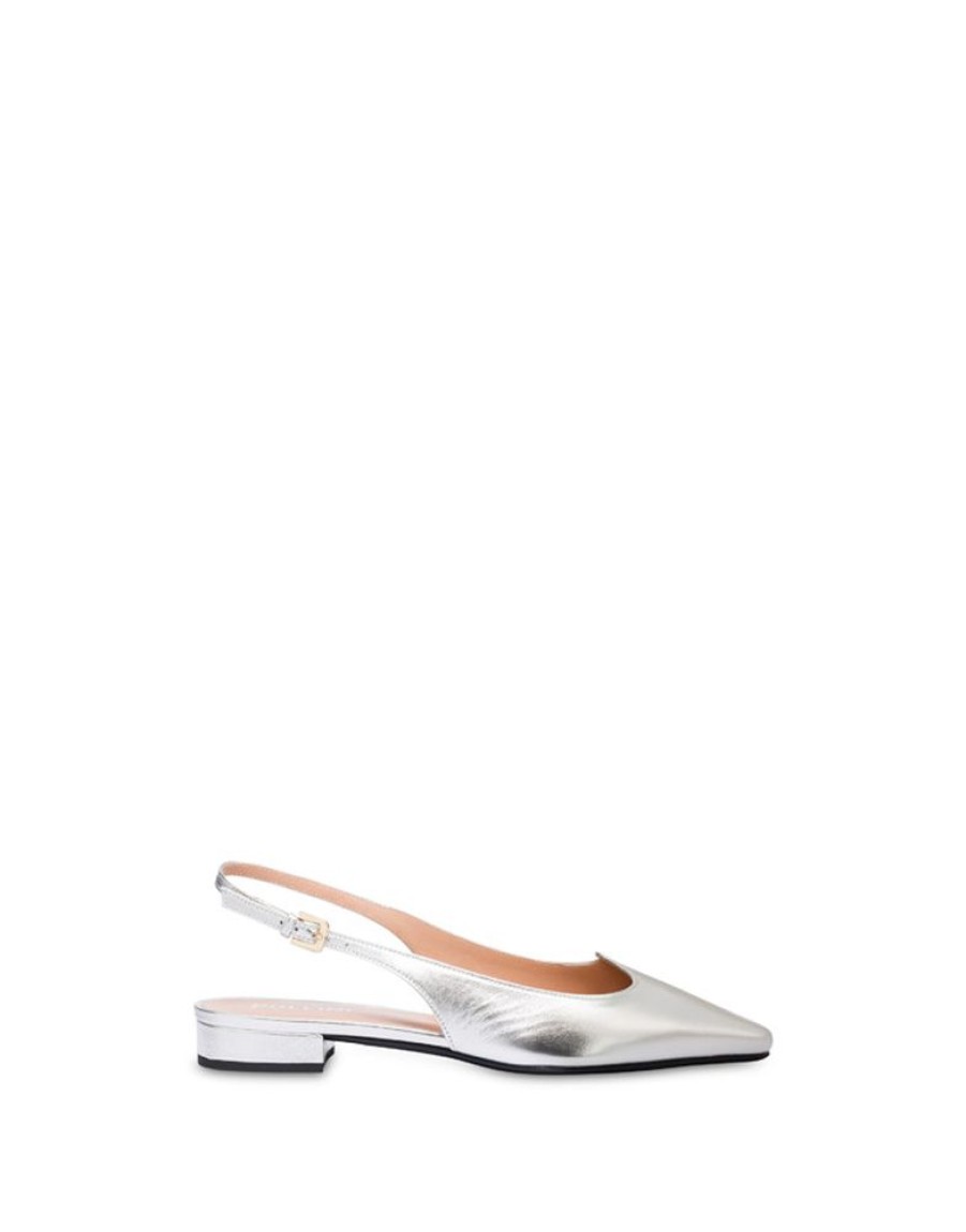 Pollini Ballerine In Nappa Laminata Wave