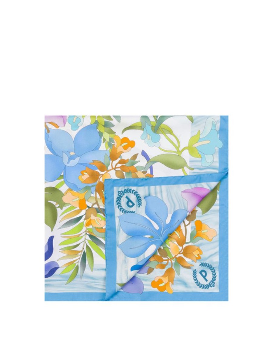 Pollini Foulard In Seta Con Stampa Fiori