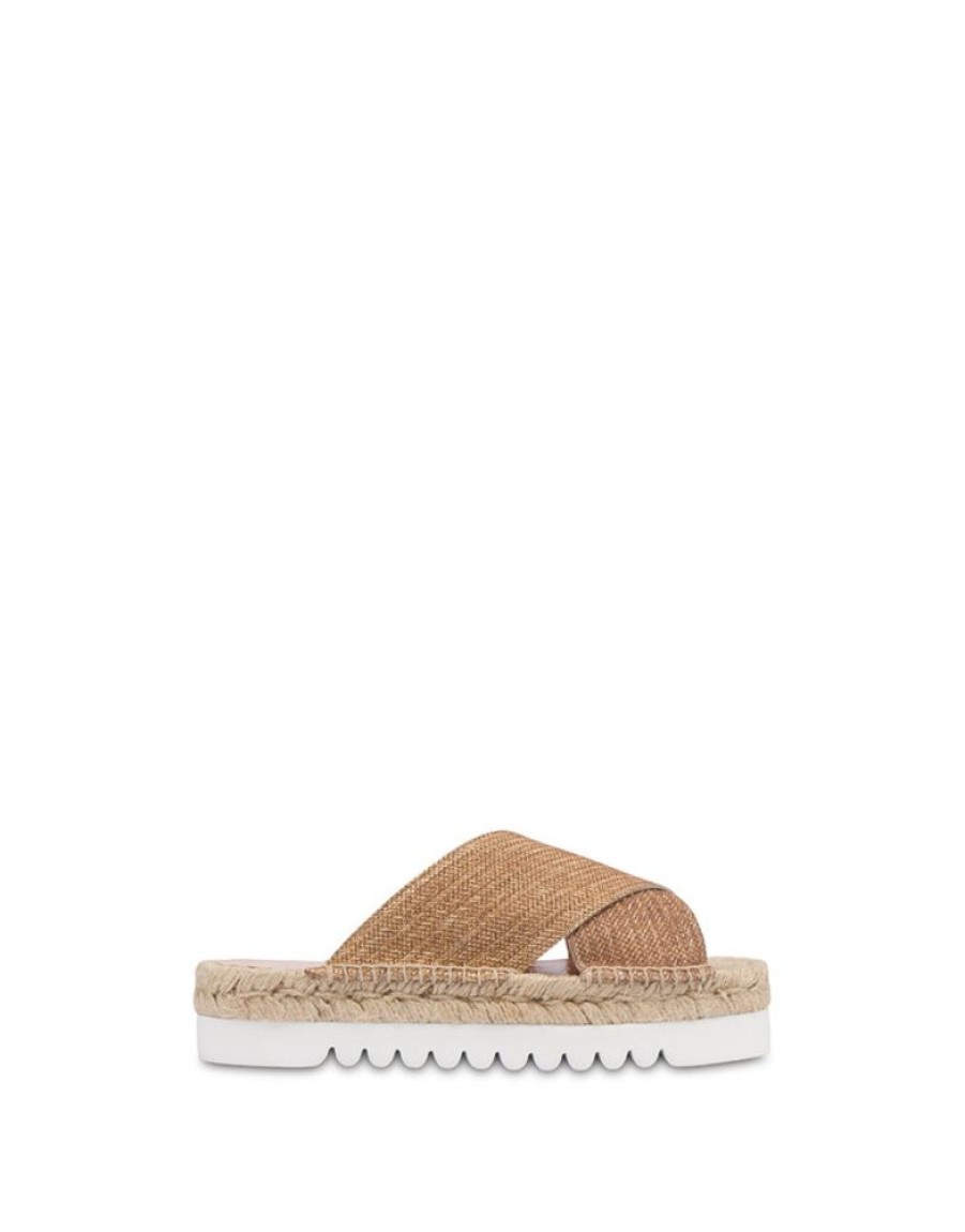 Pollini Sandali Espadrillas In Vitello Stampa Intreccio Summer Time