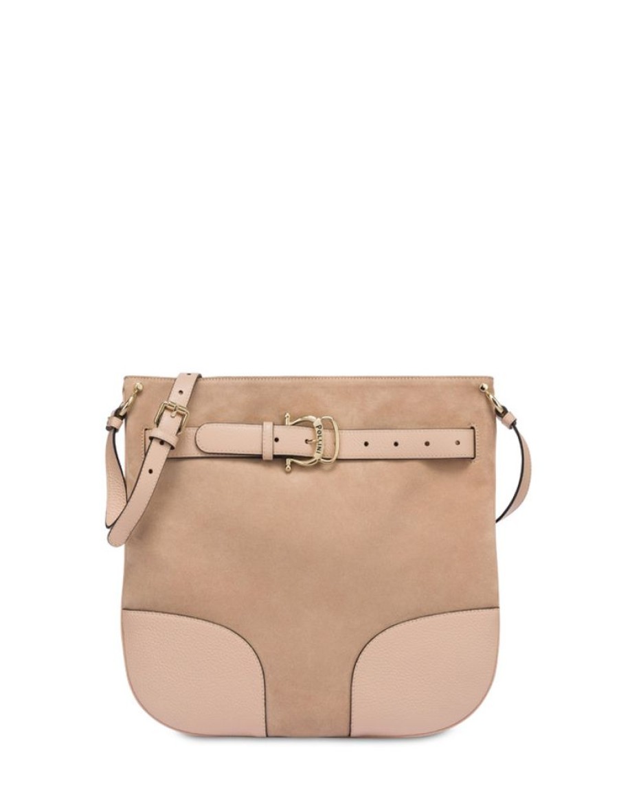 Pollini Hobo Bag In Crosta E Vitello Mastery