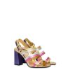 Pollini Sandali In Nappa Laminata Rainbow