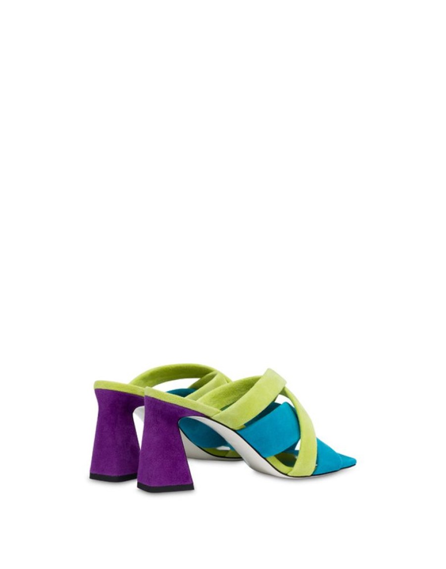 Pollini Mules In Camoscio Colour Explosion