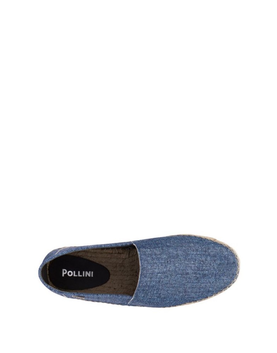 Pollini Espadrillas In Capra Stampa Denim