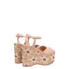 Pollini Sandali Con Zeppa Ricamata Desert Rose