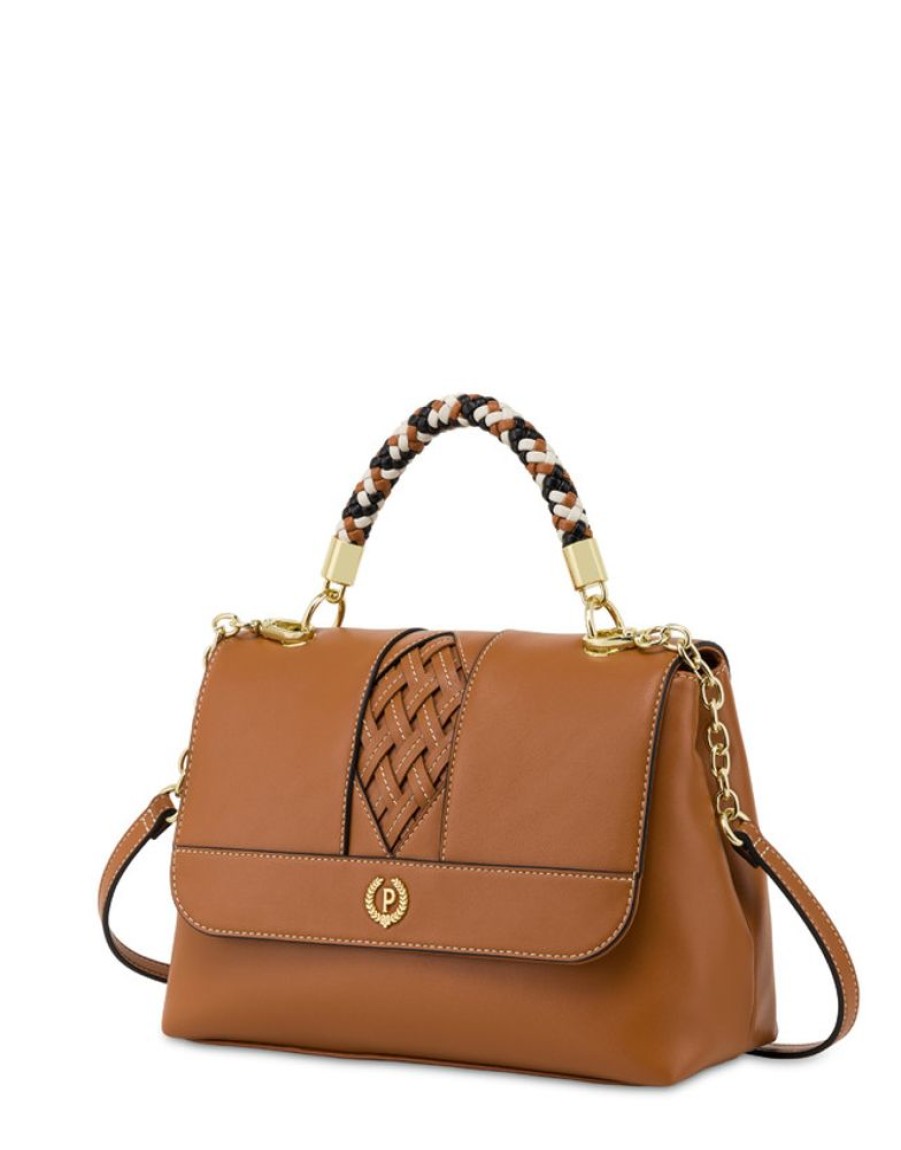 Pollini Borsa Top Handle Con Intreccio Agadir