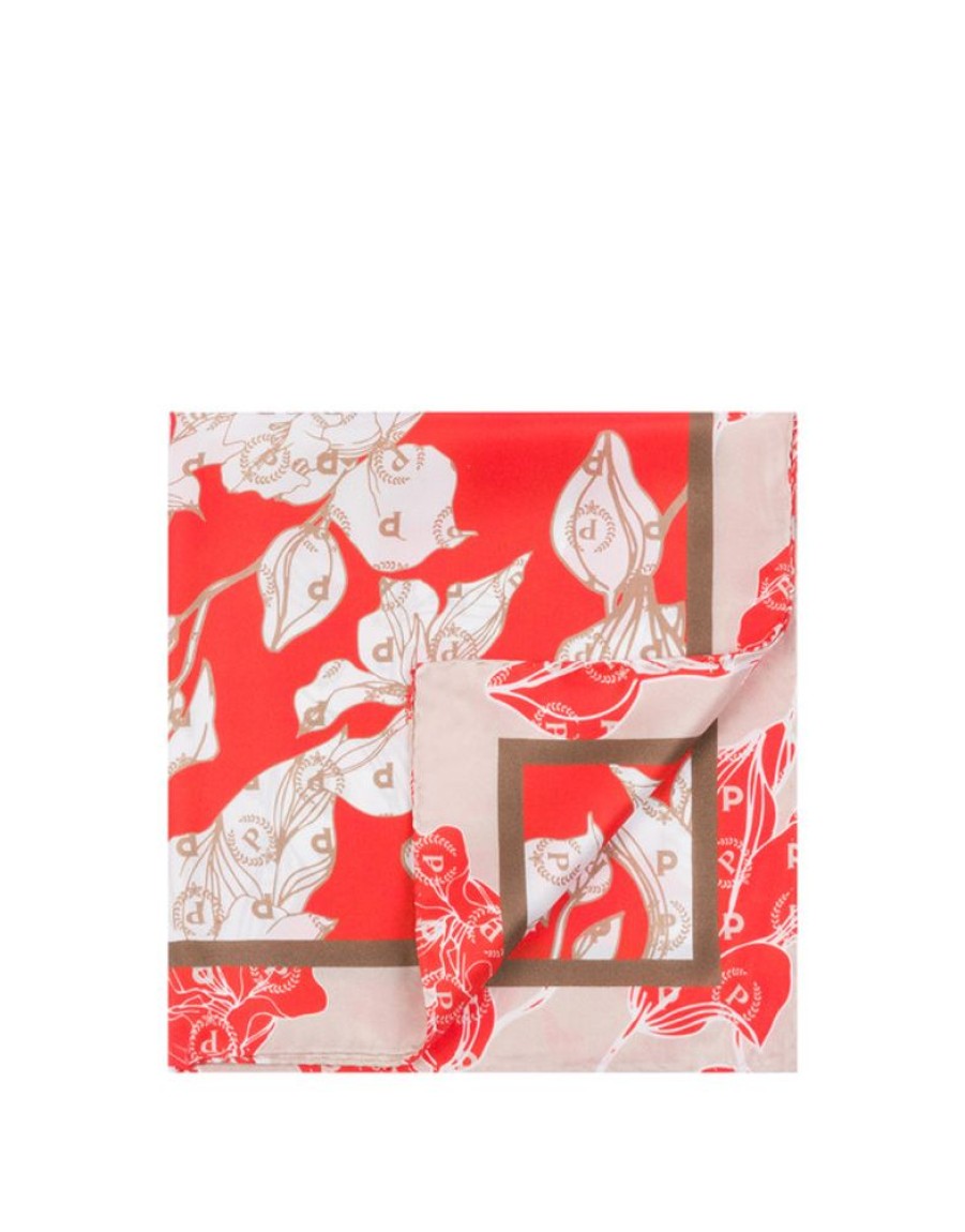 Pollini Foulard In Seta Con Stampa Heritage Flowers