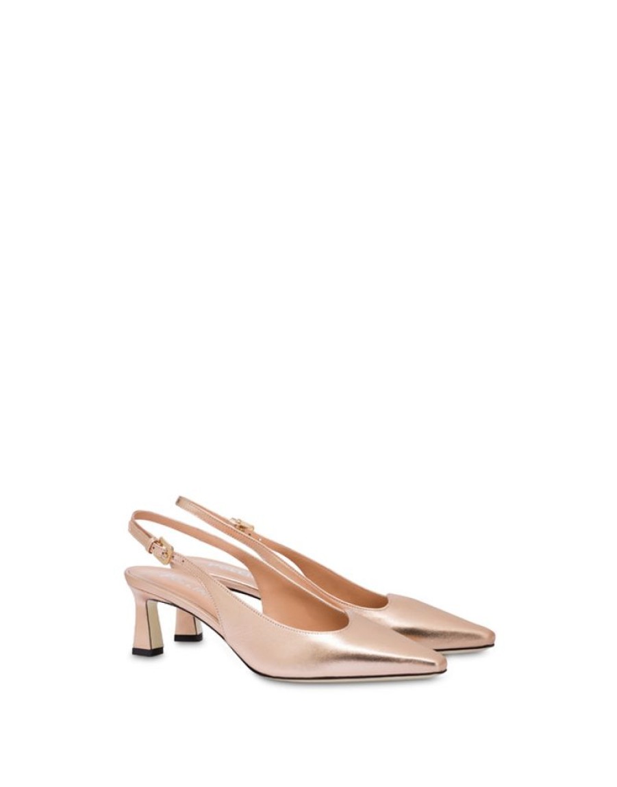 Pollini Slingback In Nappa Laminata Wave