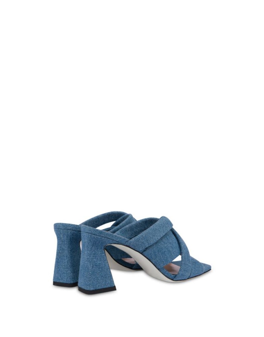 Pollini Mules Con Tacco In Tessuto