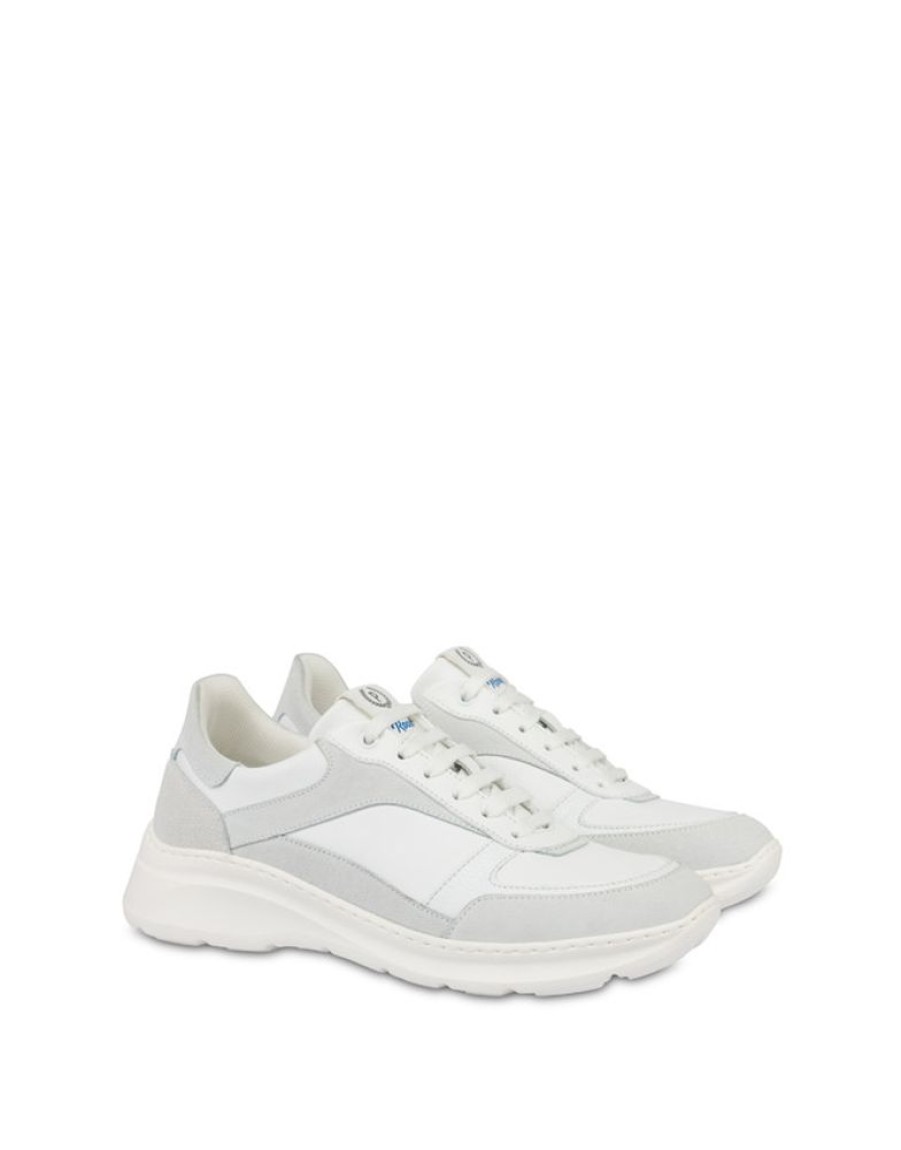 Pollini Sneakers In Nylon E Pelle Sfera